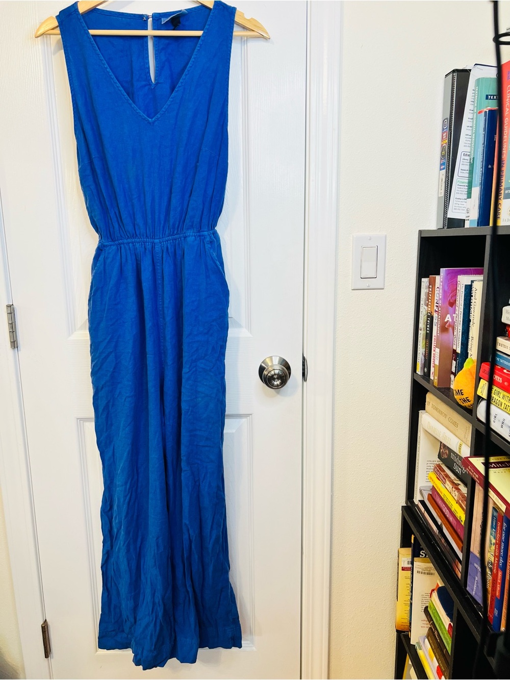 Universal Thread Deep Blue V-Neck Sleeveless Dress